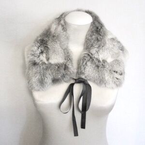 Axes Simo Rabbit Fur Collar With Tie